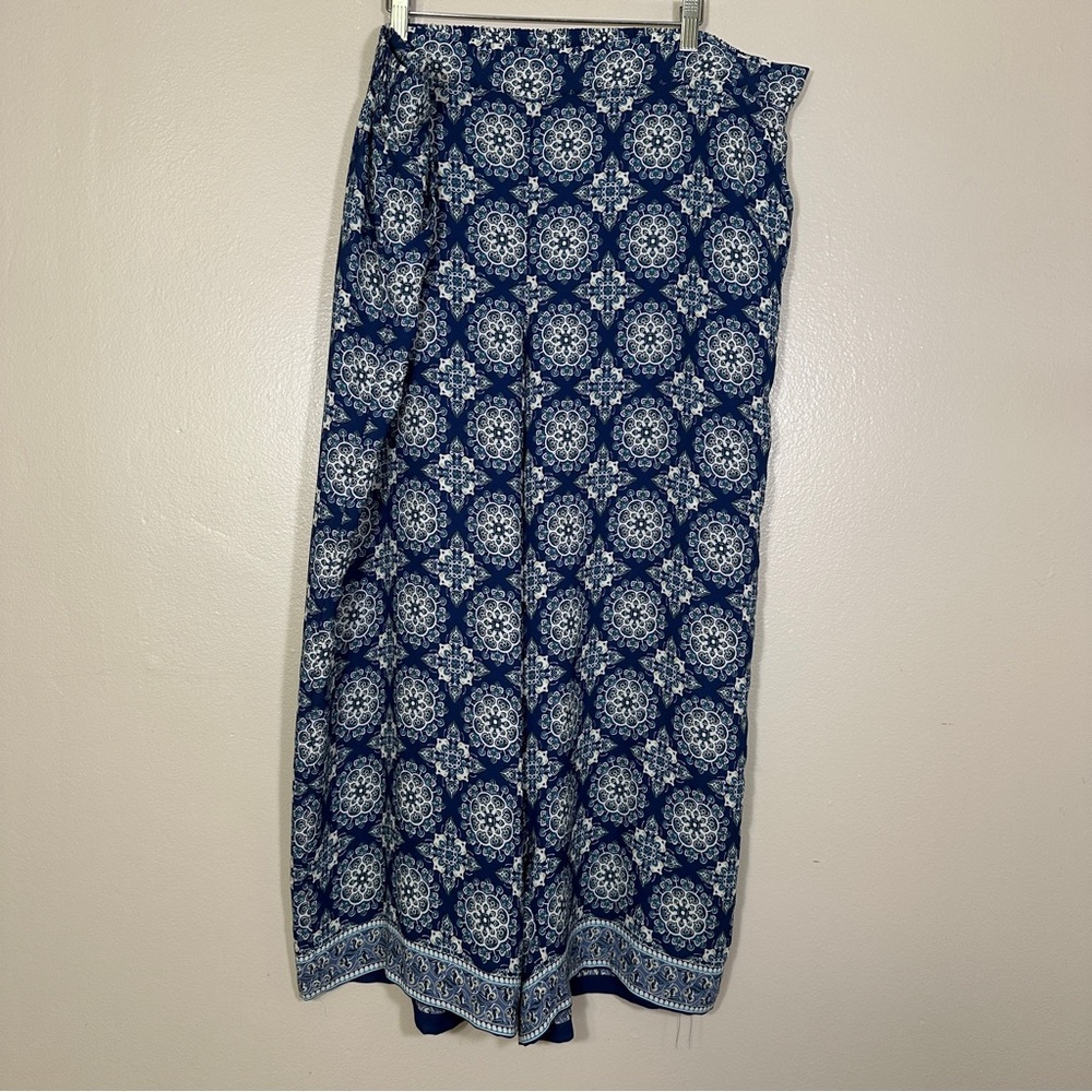 NEW Max Studio Wide Length Blue Color Lightweight Capri